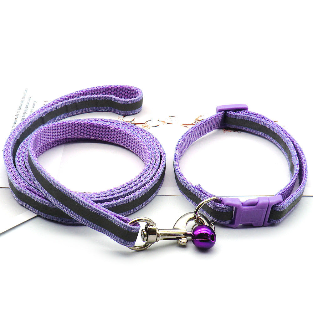 Reflective Cloth Dog Leash for Safe Outdoor Walking