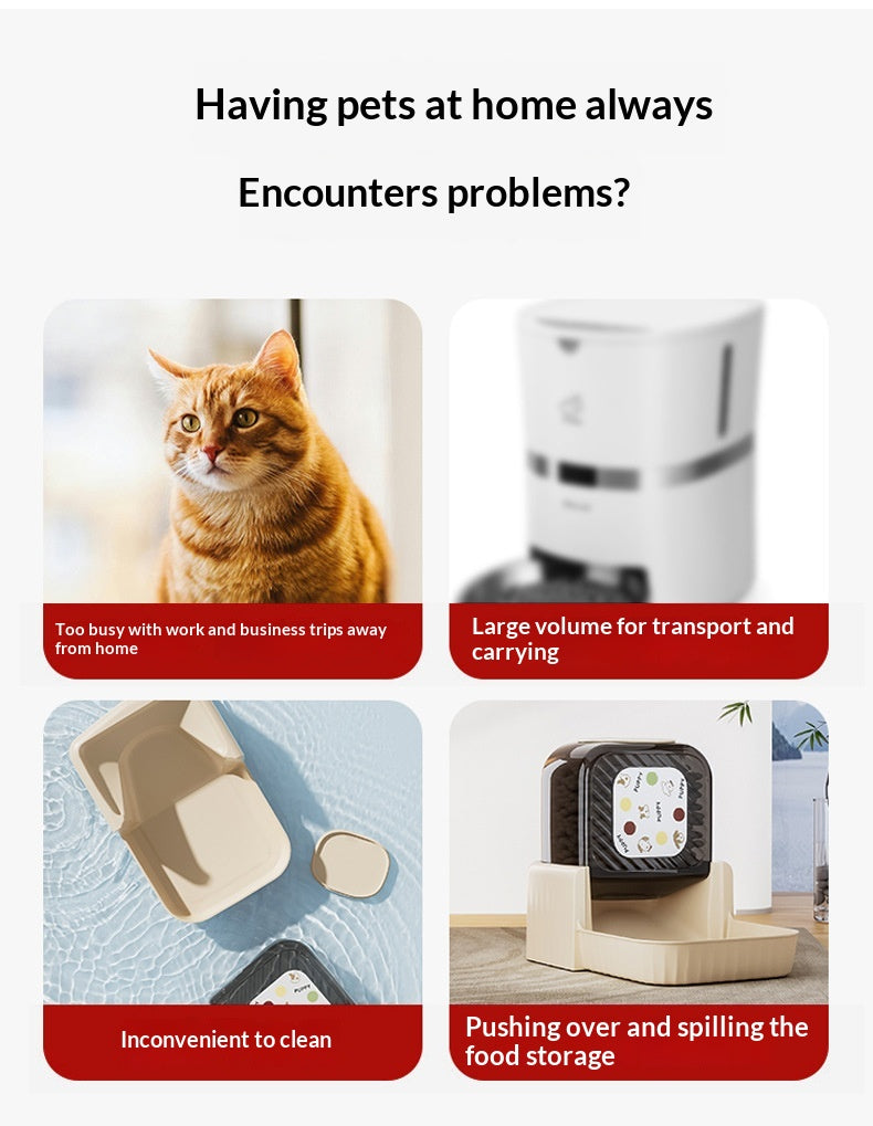 Automatic Cat Feeding Device Pet Food Dispenser