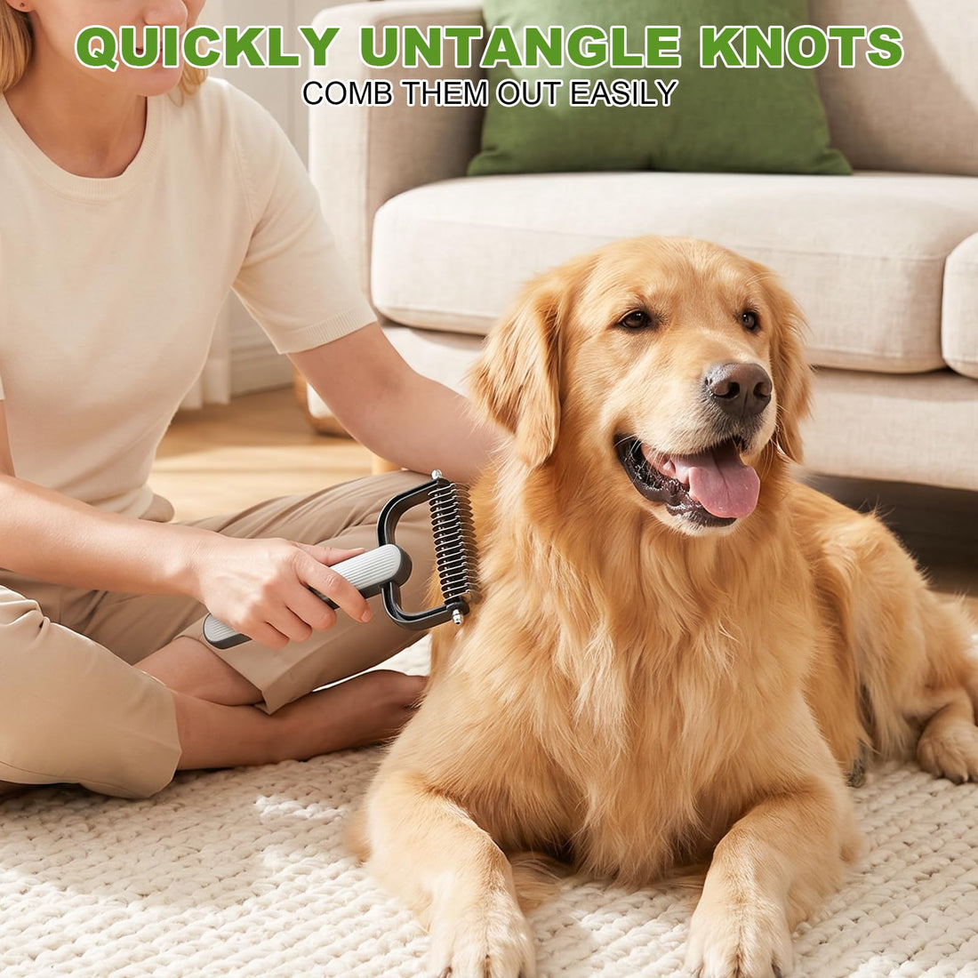 Double Sided Dematting Comb for Dogs Cats Thick