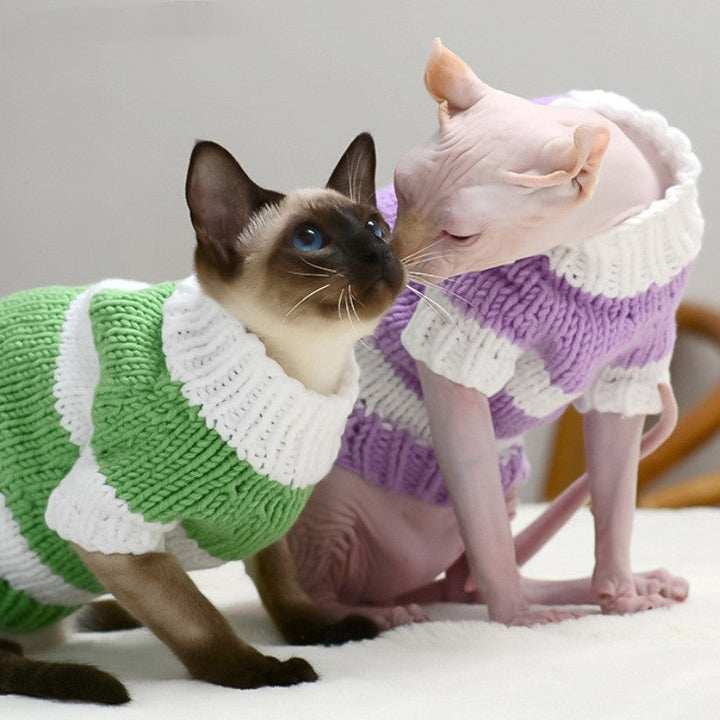 Warm Sweater Pet Clothes for Hairless Cats