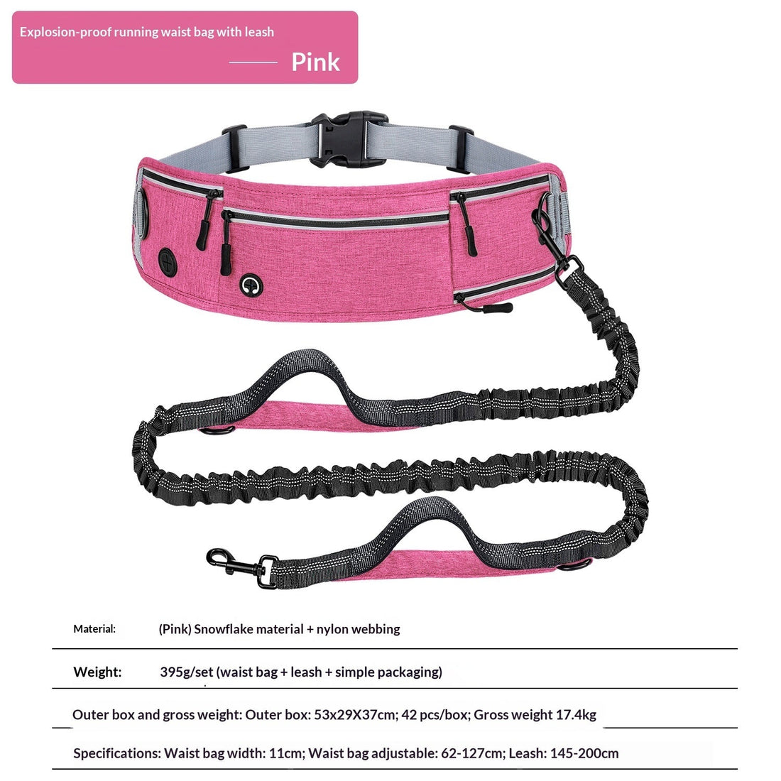 Reflective Multifunctional Retractable Pet Leash for Dogs