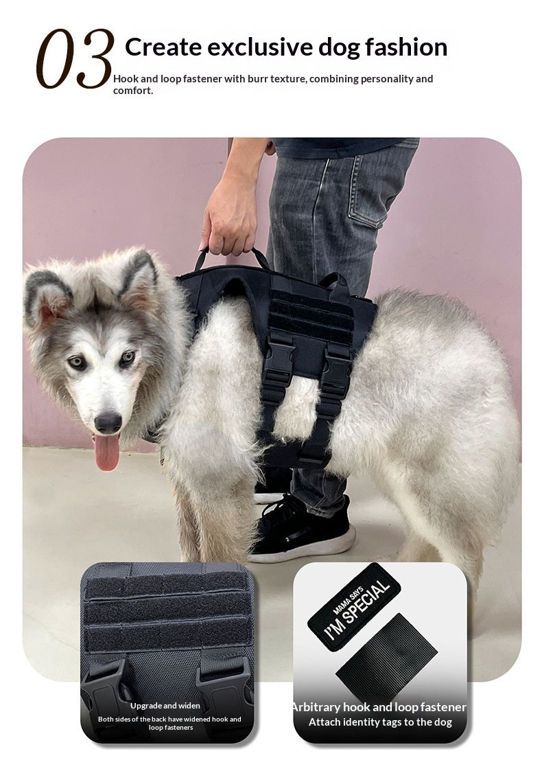 Dog Tactical Chest Harness with Multi Function Leash