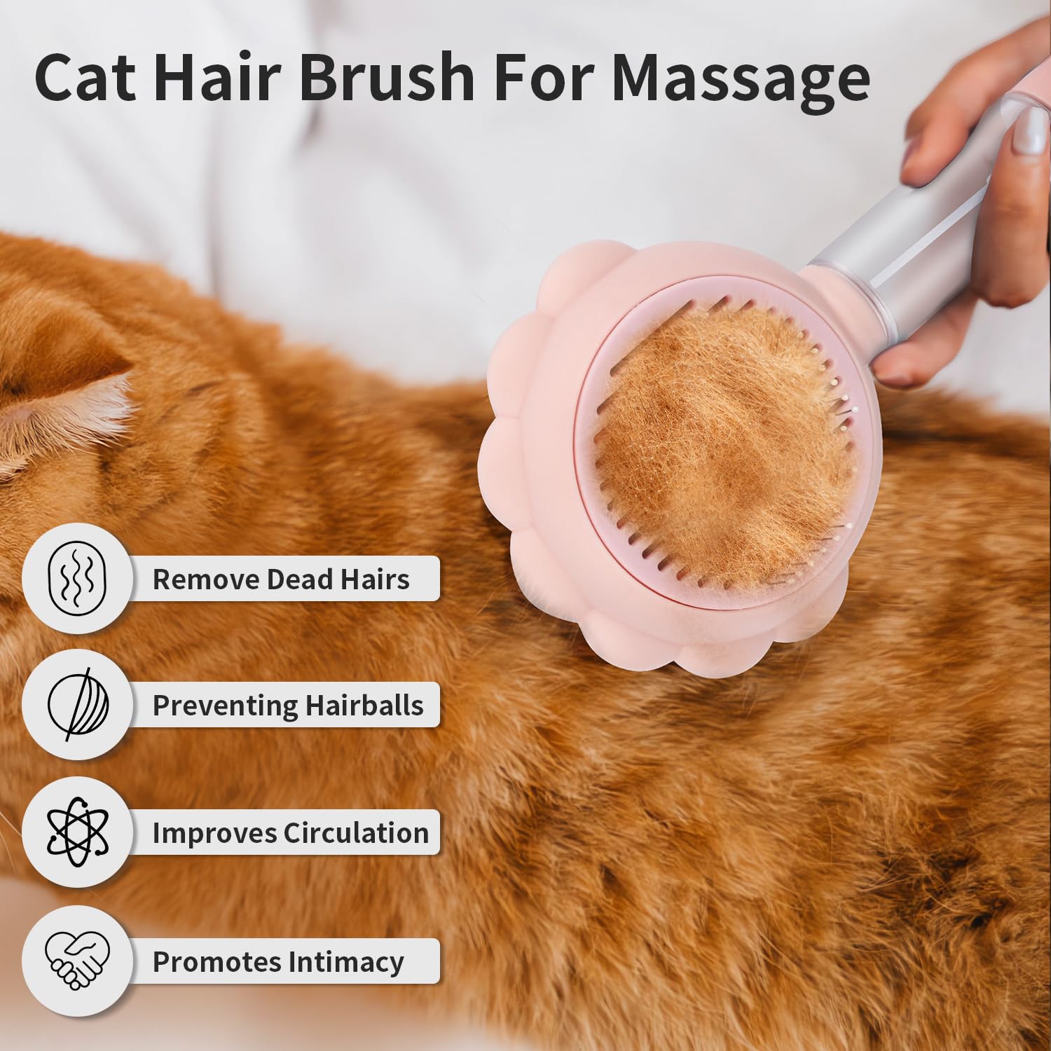 Self Cleaning Spray Slicker Brush for Cats Dogs