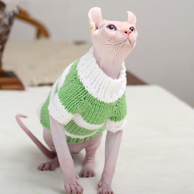 Warm Sweater Pet Clothes for Hairless Cats