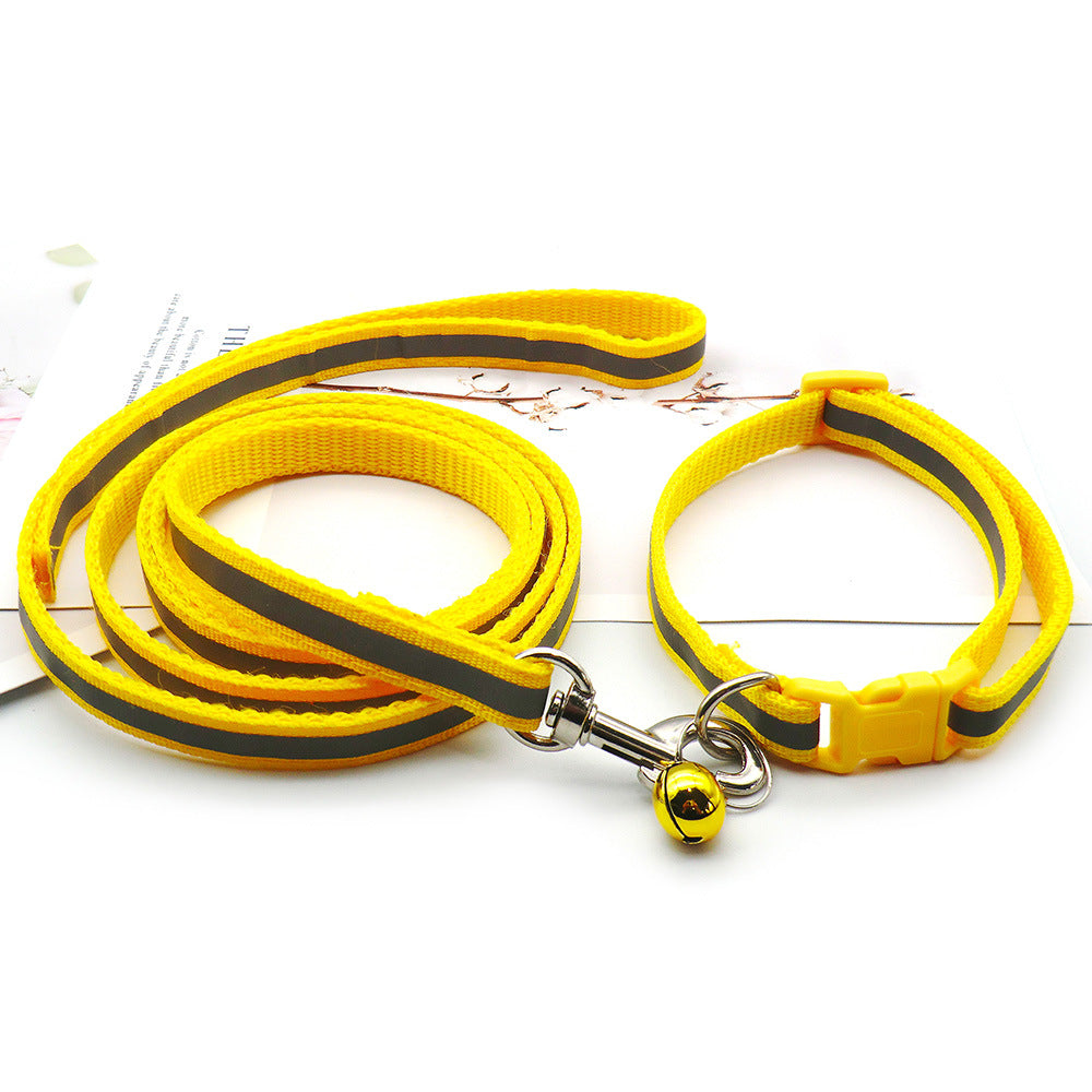 Reflective Cloth Dog Leash for Safe Outdoor Walking