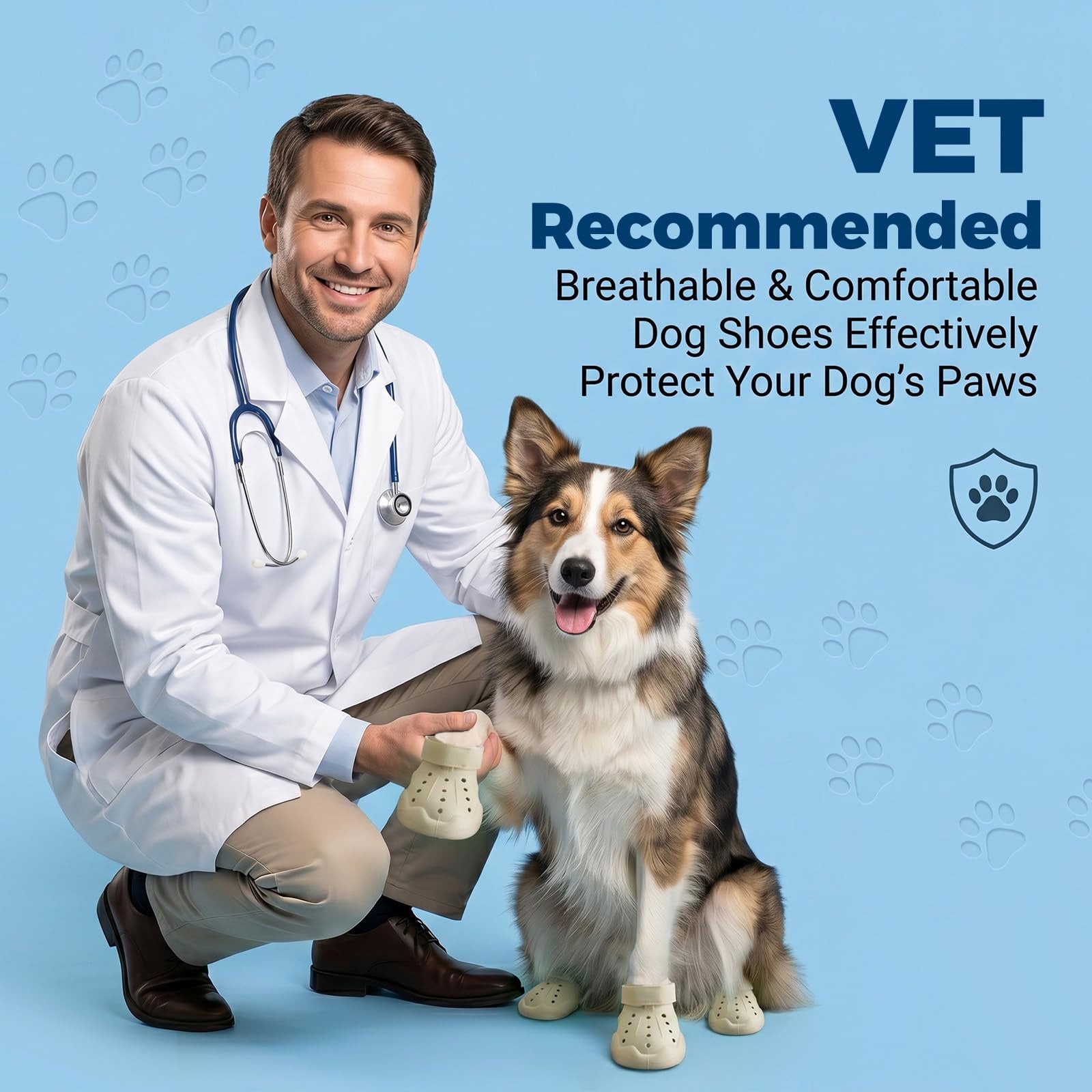 Waterproof Breathable Dog Shoes for Summer Rain Protection