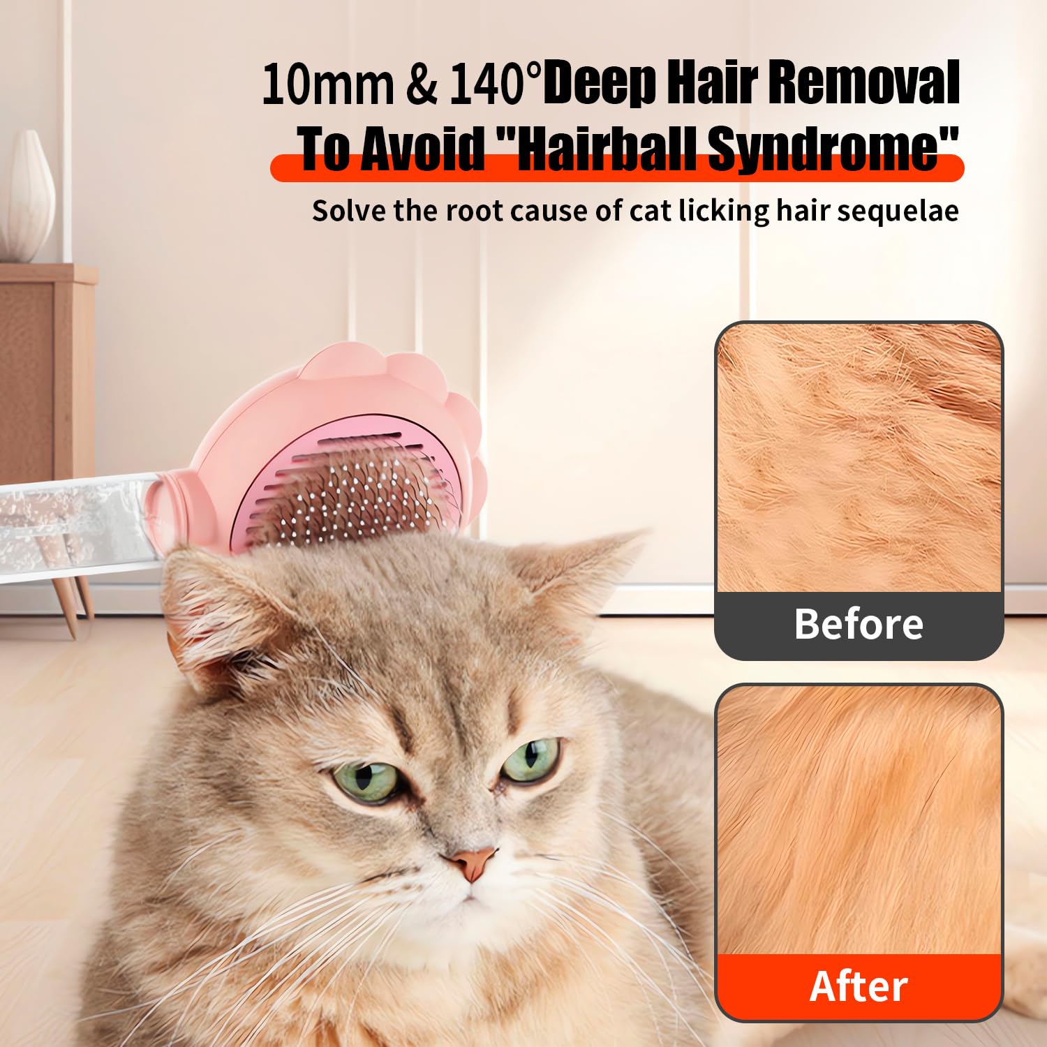 Self Cleaning Spray Slicker Brush for Cats Dogs