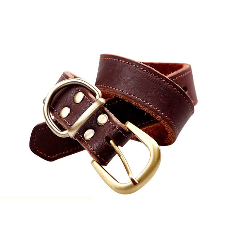 Cowhide Pet Collar for Small Medium Sized Dogs