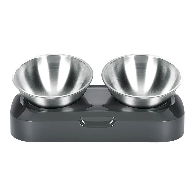 Stainless Steel Pet Food Water Bowl with Stand