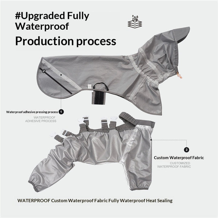 Split Style Anti Dirt Pet Raincoat Set for Dogs