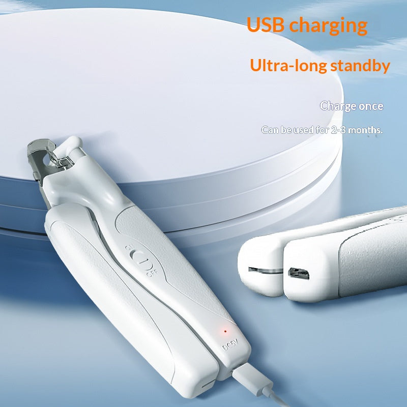 Rechargeable LED Pet Nail Clipper Grooming Tool