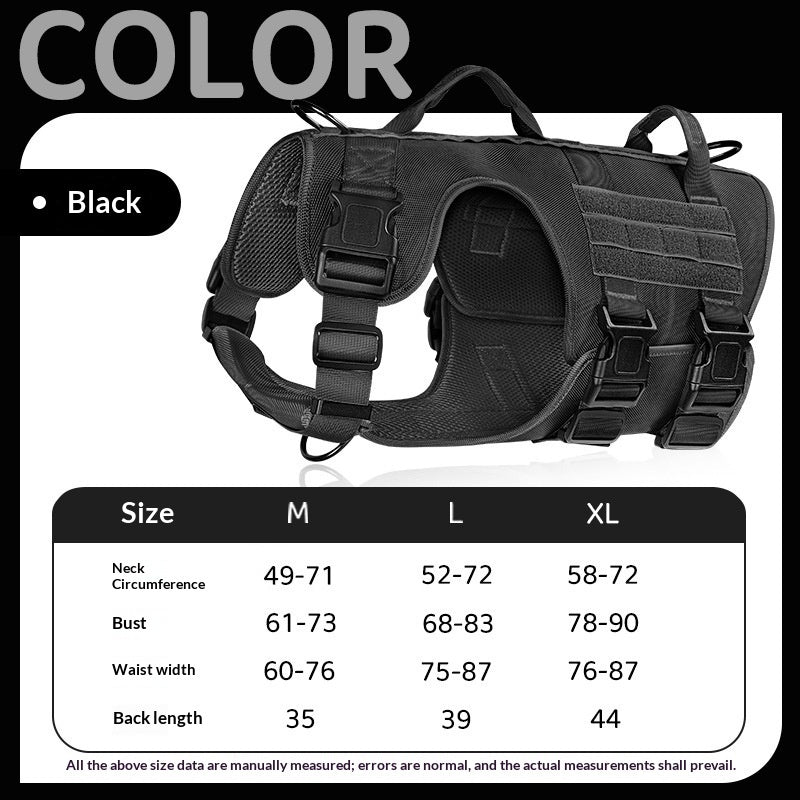 Dog Tactical Chest Harness with Multi Function Leash
