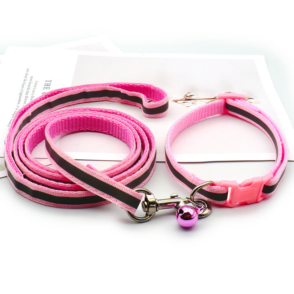 Reflective Cloth Dog Leash for Safe Outdoor Walking