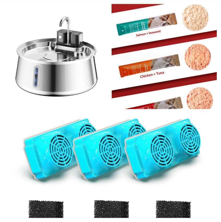 Stainless Steel Wireless Pet Water Fountain Kit Dispenser