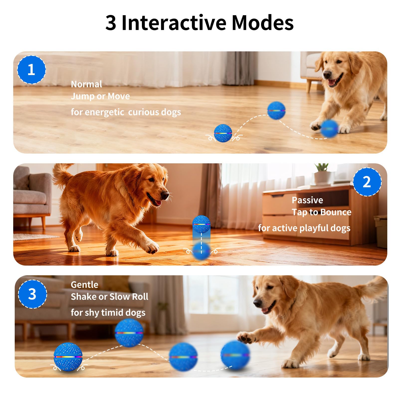 Smart Moving Bouncing Light Up Dog Ball Toy