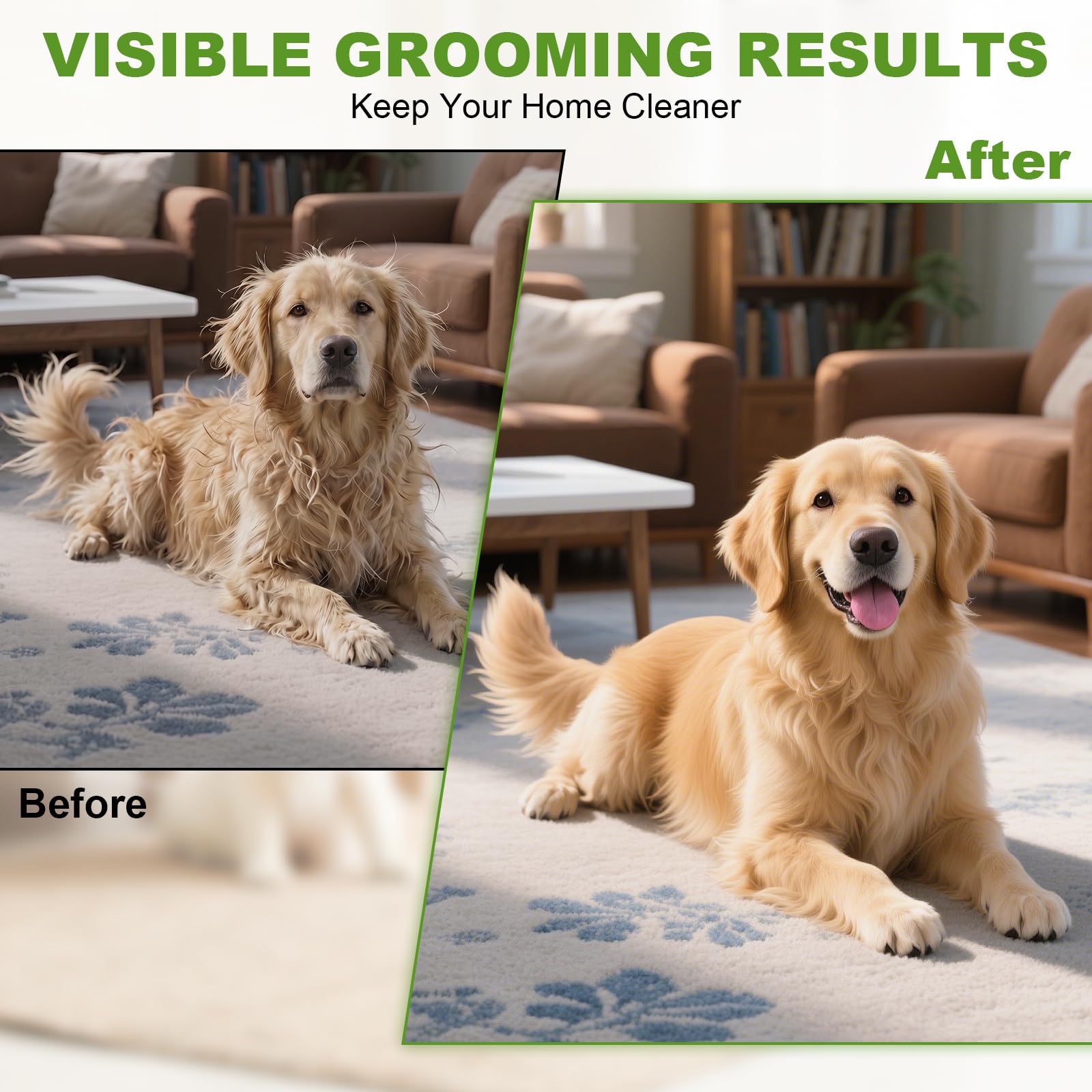 Double Sided Dematting Comb for Dogs Cats Thick
