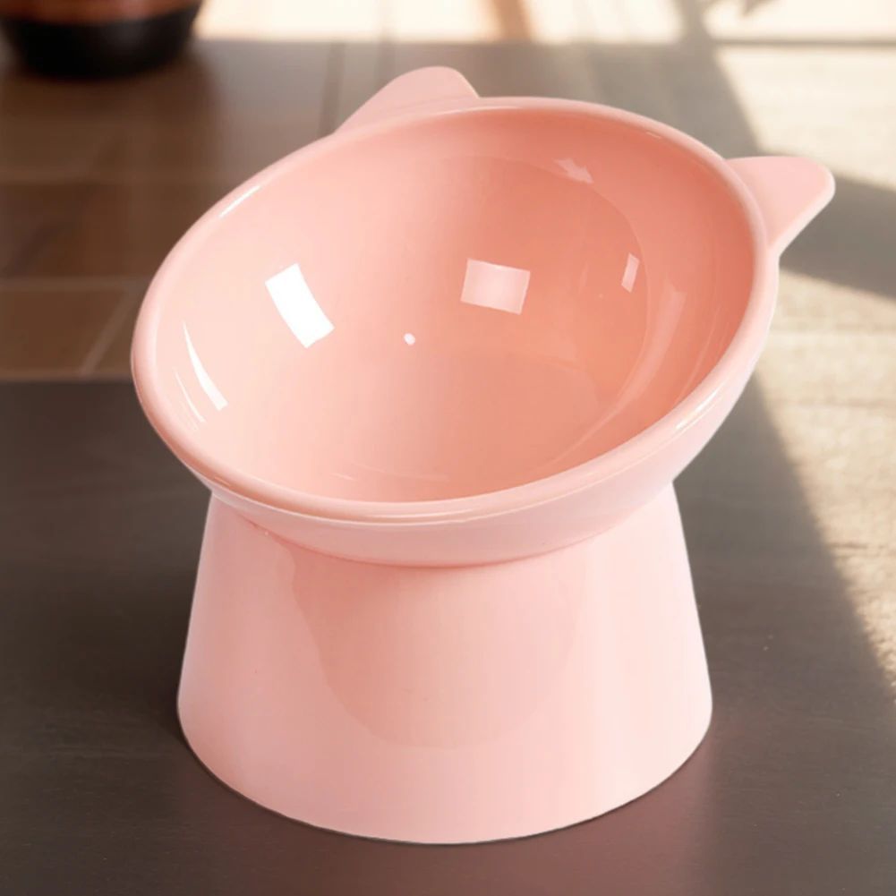 Elevated Tilted Cat Food Bowl Ergonomic Raised Feeder