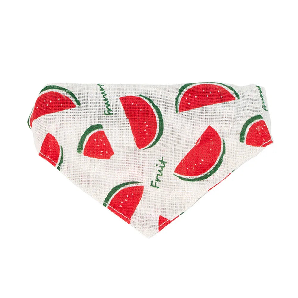 Adjustable Linen Cat Dog Bandana Bow Tie Collar