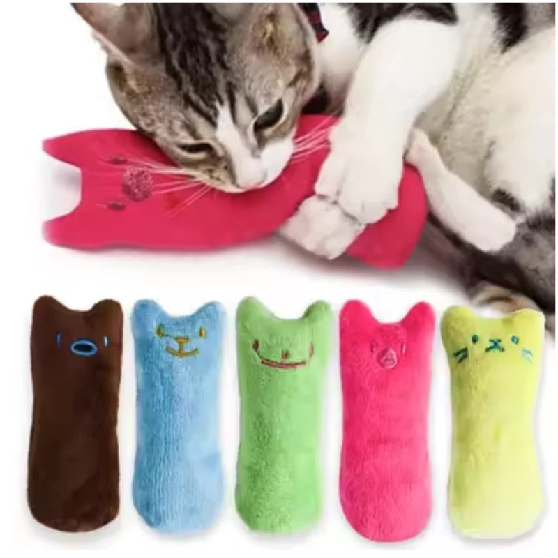Plush Teeth Grinding Interactive Chew Toy for Cats