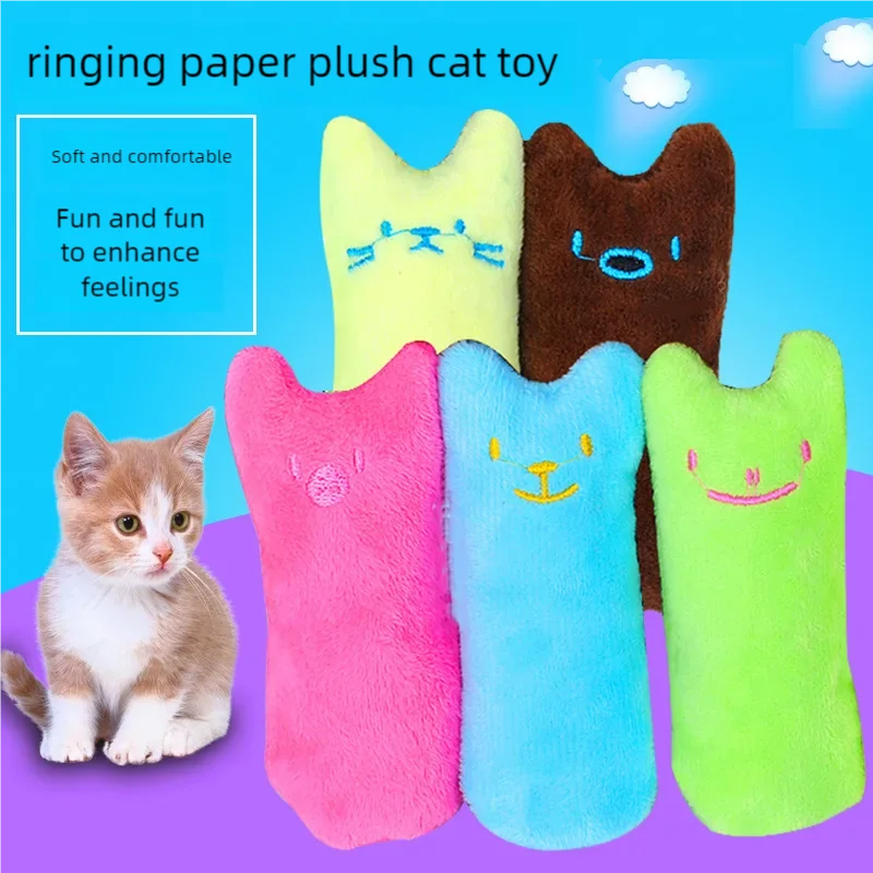 Plush Teeth Grinding Interactive Chew Toy for Cats
