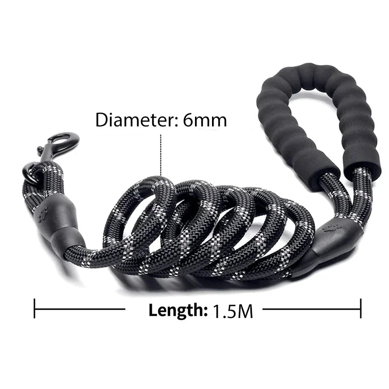Strong Reflective Dog Leash for Small Medium Large