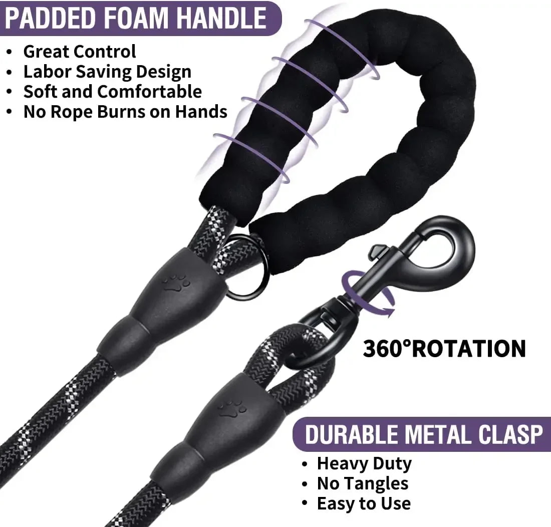 Strong Reflective Dog Leash for Small Medium Large