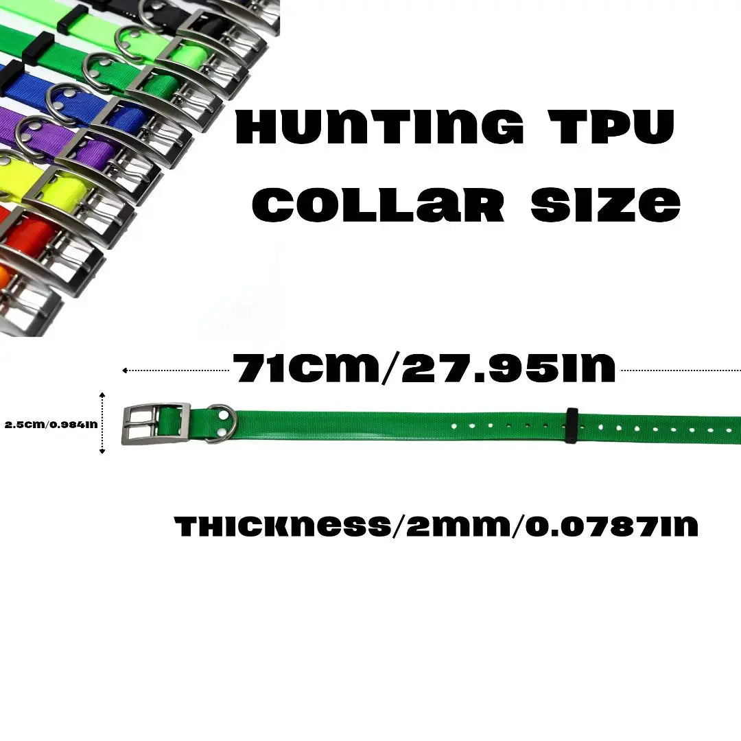 Heavy Duty Waterproof TPU Dog Collar Adjustable Outdoor
