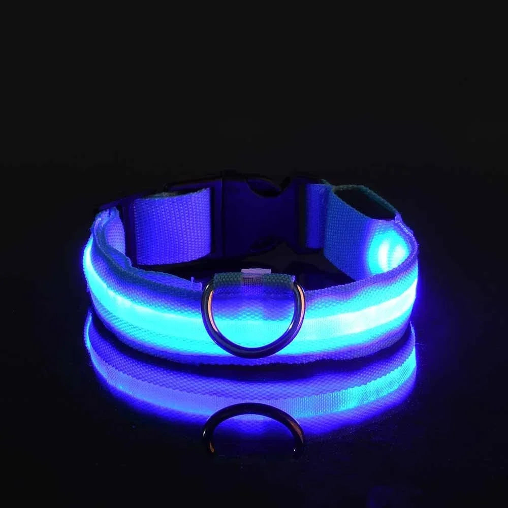 Nylon LED Flashing Glow Dog Collar for Night