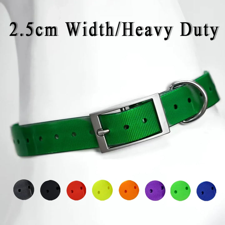Heavy Duty Waterproof TPU Dog Collar Adjustable Outdoor