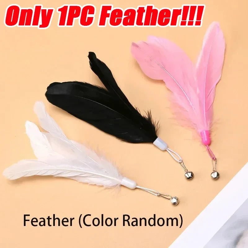 Cat Teaser Pole Feather Bell Suction Cup Toy