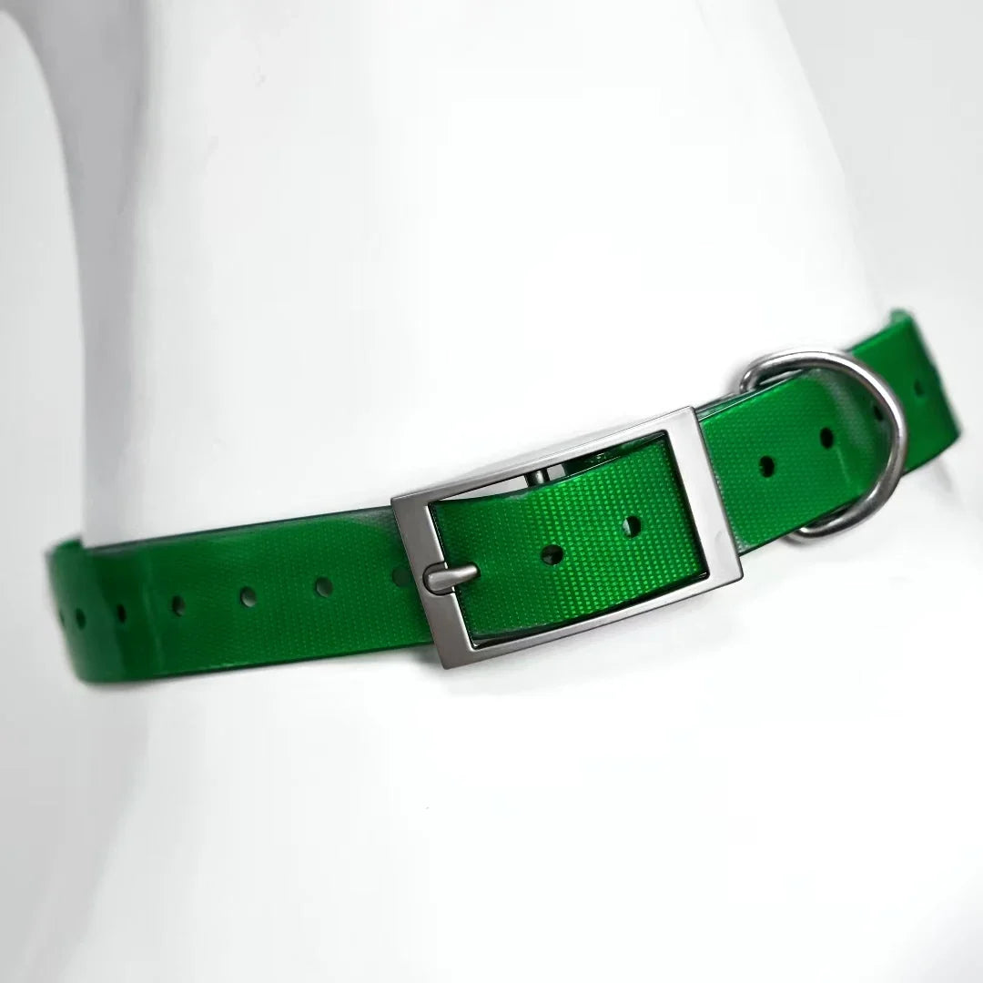 Heavy Duty Waterproof TPU Dog Collar Adjustable Outdoor