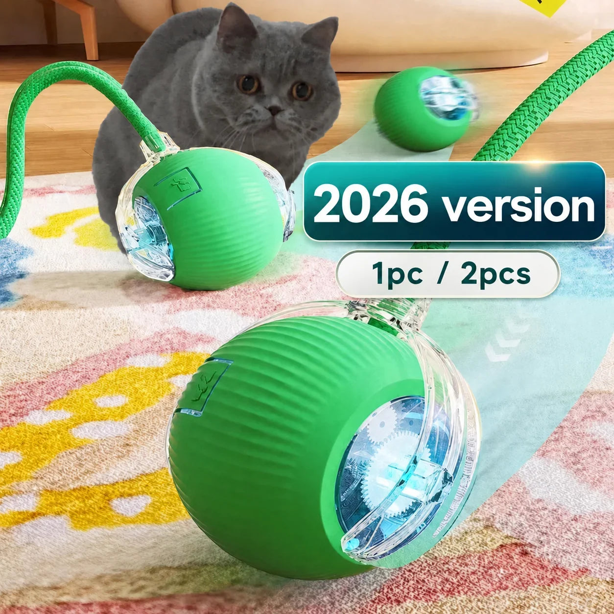 Automatic Rolling Rechargeable Smart Interactive Cat Ball Toy