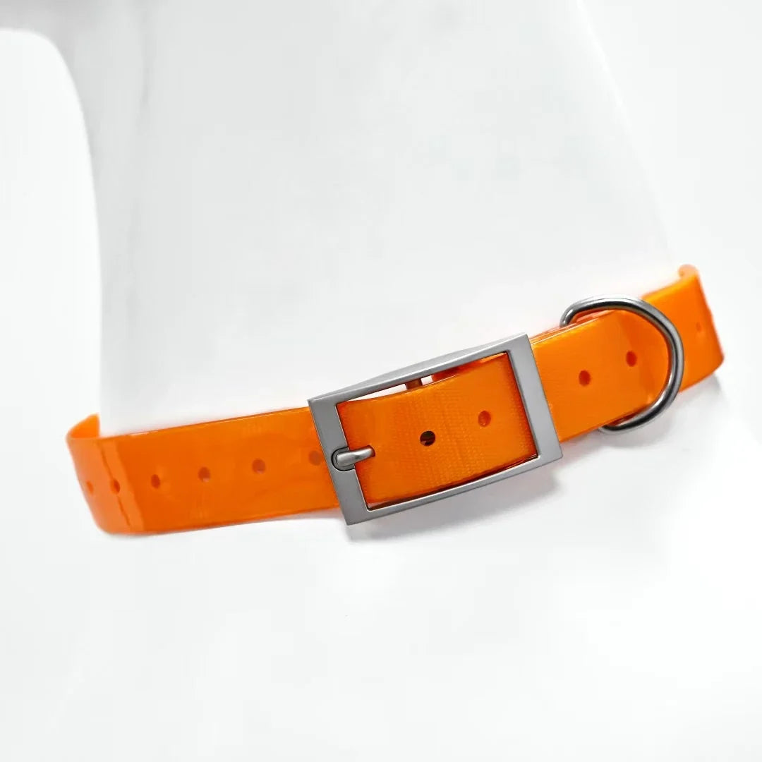 Heavy Duty Waterproof TPU Dog Collar Adjustable Outdoor