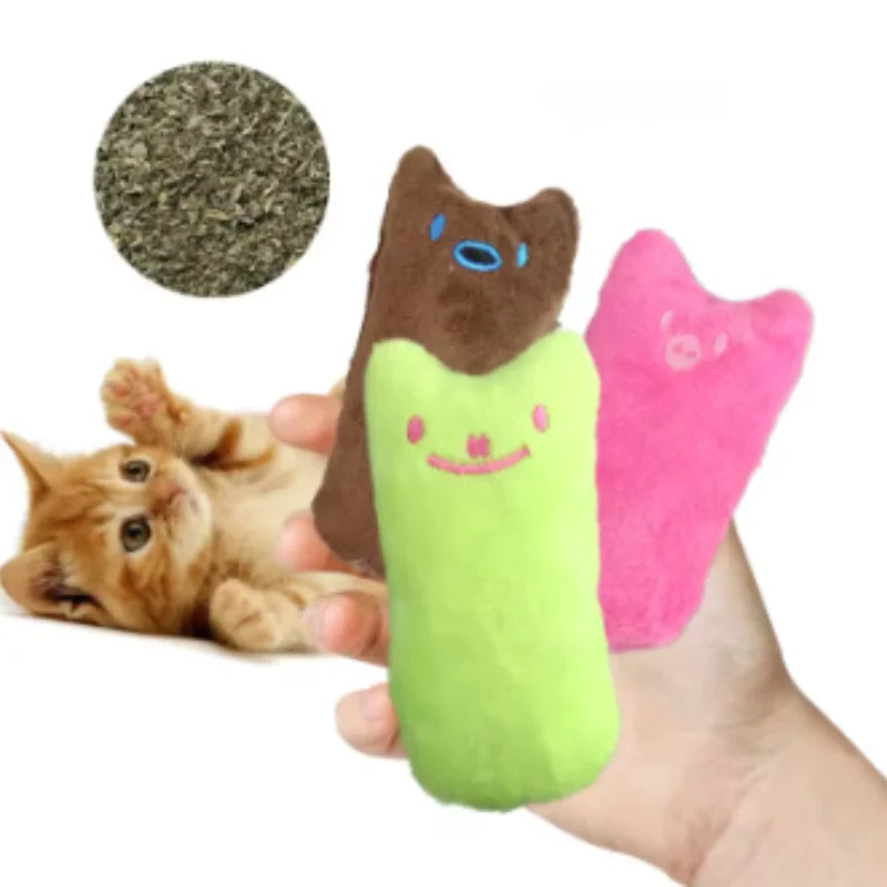 Plush Teeth Grinding Interactive Chew Toy for Cats