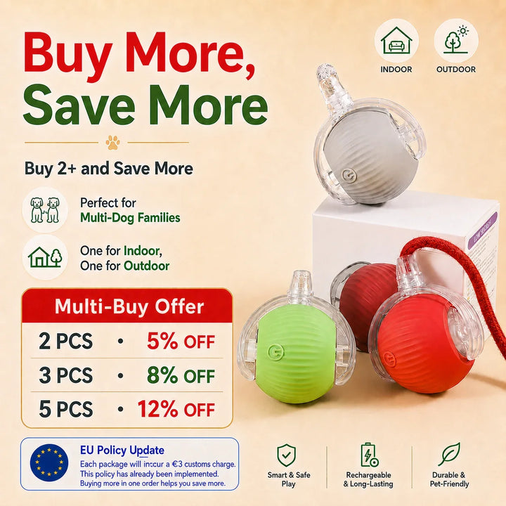 Automatic Rolling Rechargeable Smart Interactive Cat Ball Toy