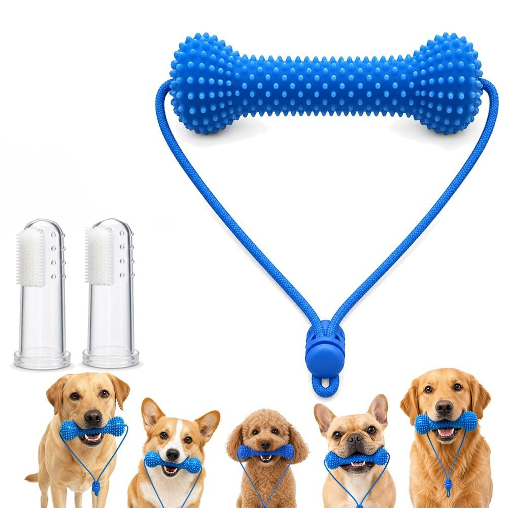 Dual Action Dog Dental Chew Toothbrush Cleaning Toy