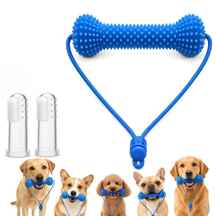 Dual Action Dog Dental Chew Toothbrush Cleaning Toy