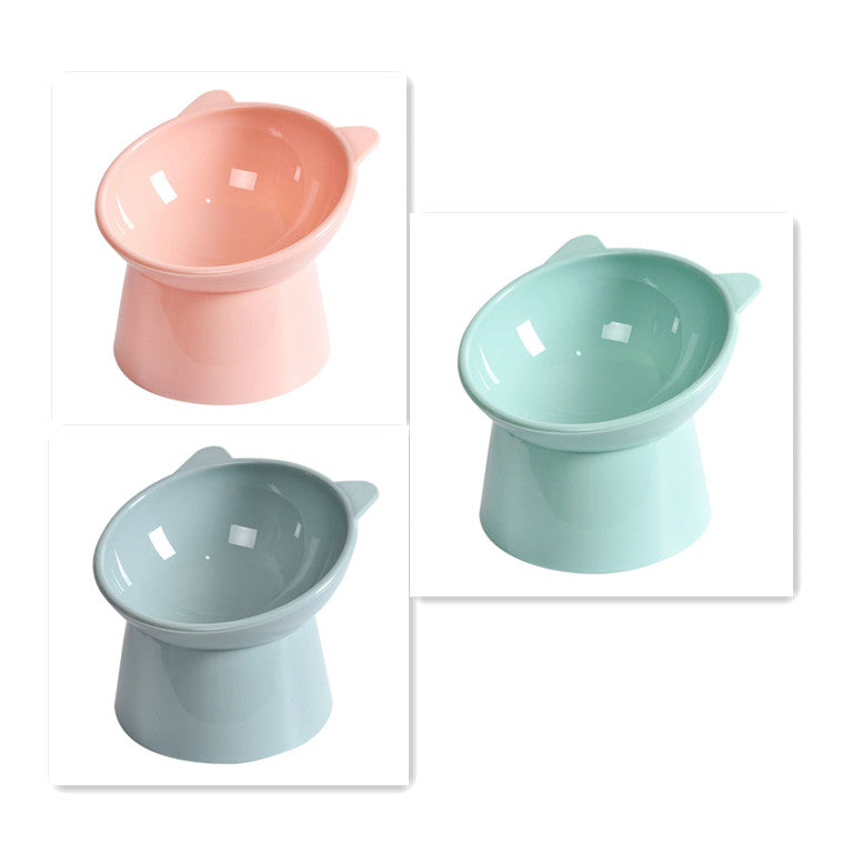 Elevated Tilted Cat Food Bowl Ergonomic Raised Feeder