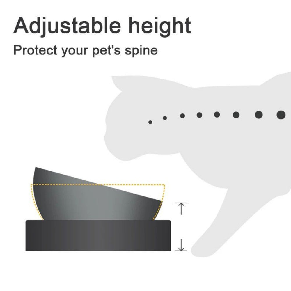 Stainless Steel Pet Food Water Bowl with Stand