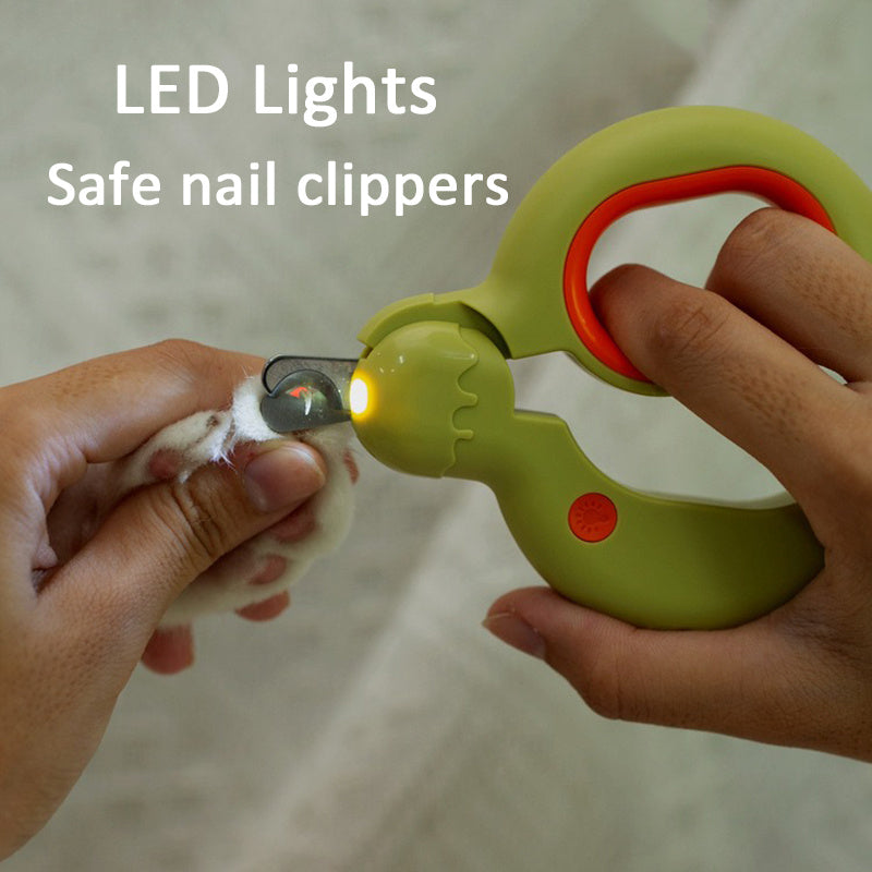 LED Light Pet Nail Clippers for Cats Dogs