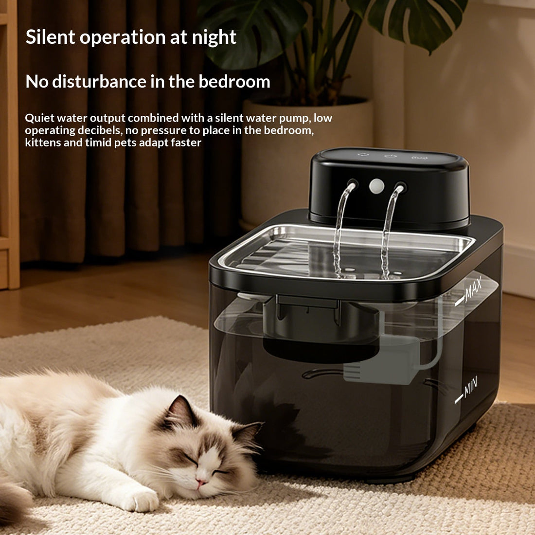 Wireless Smart Sensor Pet Water Fountain for Cats