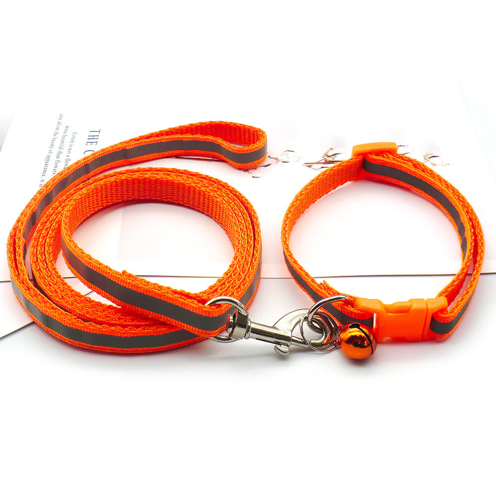 Reflective Cloth Dog Leash for Safe Outdoor Walking