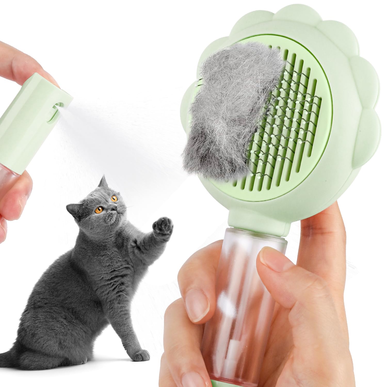Self Cleaning Spray Slicker Brush for Cats Dogs
