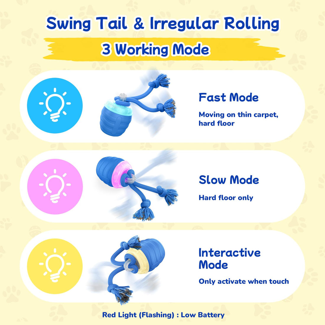 Automatic Rolling Interactive Dog Ball with Rope