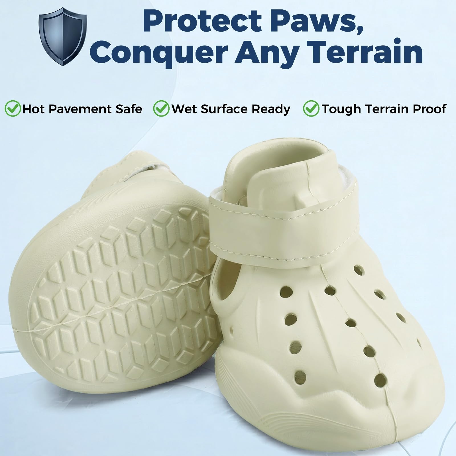 Waterproof Breathable Dog Shoes for Summer Rain Protection