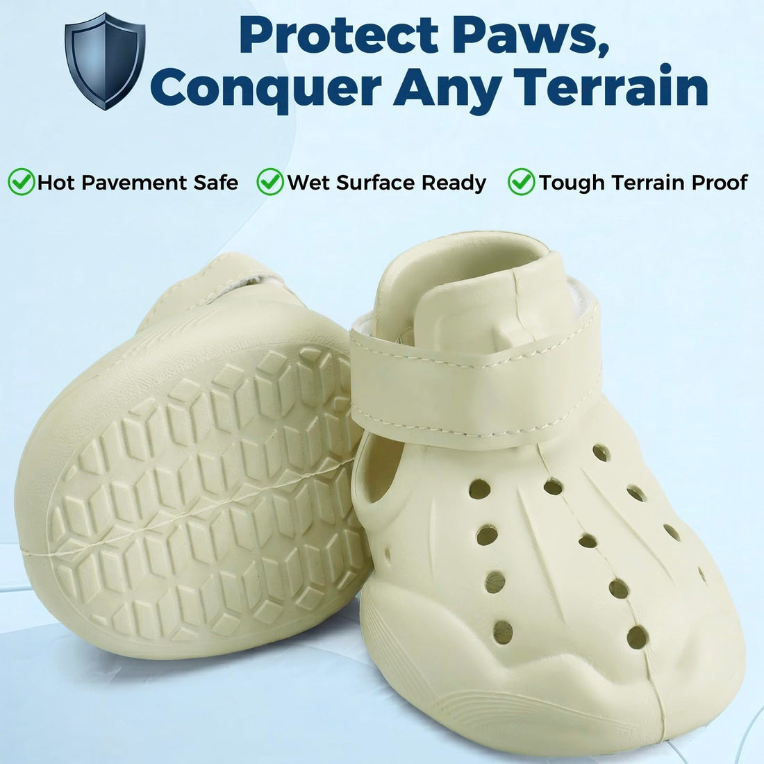 Waterproof Breathable Dog Shoes for Summer Rain Protection