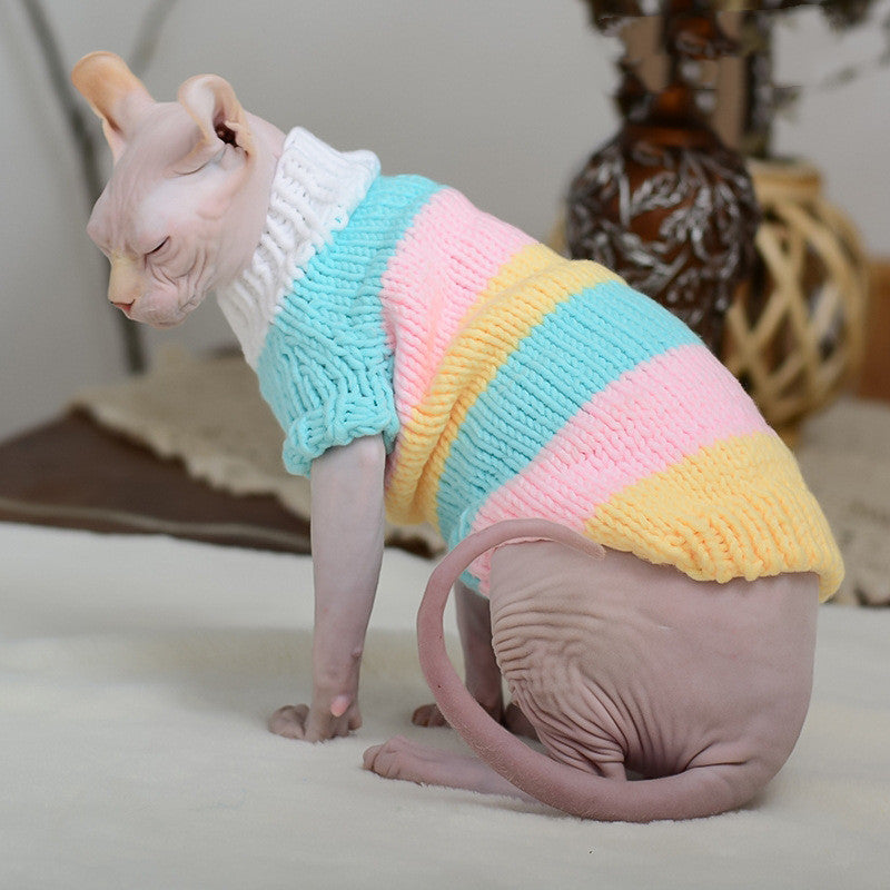 Warm Sweater Pet Clothes for Hairless Cats