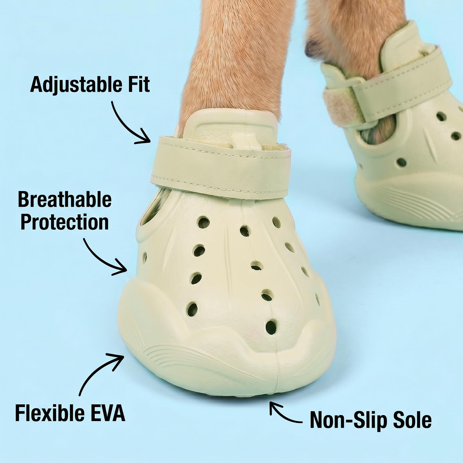 Waterproof Breathable Dog Shoes for Summer Rain Protection