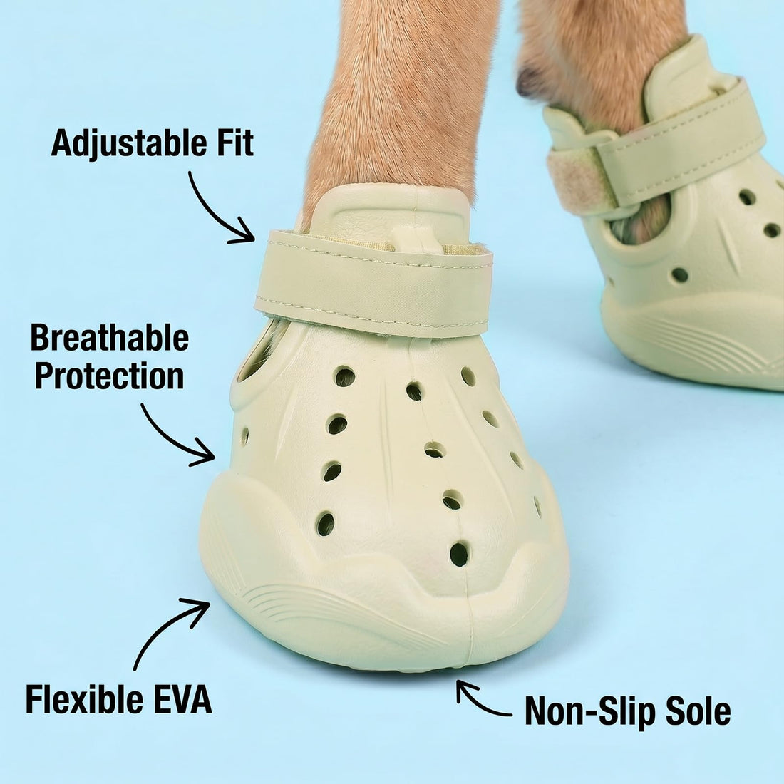 Waterproof Breathable Dog Shoes for Summer Rain Protection