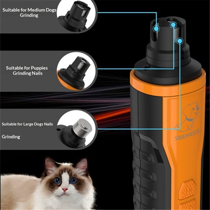 USB Rechargeable Pet Nail Grinder for Cats Dogs